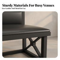 Industrial Design Dining Booth and Table Set Sturdy Table and Bench Set Wear-Resistant Cafe Seating Easy to Clean for Bar Owners, Diner, Eatery, Lounge, Breakfast Nook