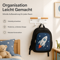 Modern Coat Hooks, Entryway Key Rack, Wall-Mounted Clothes Hooks, 20kg Load Capacity Hook Rail for Hallway & Office