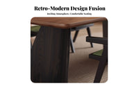 French Vintage design Rectangular Dining Group Retro Design Home Furniture Space-Saving Kitchen Table and Chairs long-lasting Construction for Families, Apartment Dwellers, Homeowners, morning meal corner