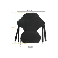 Contoured High-Back Boat Seat Cushion Adjustable Straps Padded Boat Seat Cushion textileCovered Water Gear Metal Clips for Watercraft
