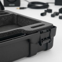 Large Capacity Plastic Equipment Carrying Case Comfortable Carry Handle Hard Carrying Case Secure Latches PP Plastic Storage Briefcase Shock-Resistant-Resistant for Musicians, Technicians, Hobbyists, Travel, Workshop, Job Site