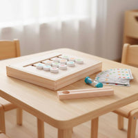 Brain Development Color and Shape Matching Game Early Education Wooden Slide Brain Teaser for Preschoolers, Kids, Kindergarten, Classroom
