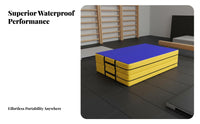 High Jump Landing Mat Sturdy PVC Cover Gymnastics Tumbling Mat Waterproof Portable Tumbling Pad for Fighting Artists, Kids, Home Gym, Training, School