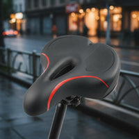 Comfortable Thick Padded Bike Saddle Easy to Clean Wide Cycle Saddle Ergonomic Design Shock Absorbing Cycle Seat Non-Slip for Road Cycling