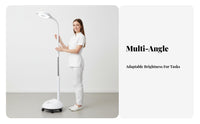 High Color Rendering Adjustable Gooseneck Examination Lamp Flicker-without Flicker Rolling Base Esthetician Light Energy Saving Rolling Base Esthetician Lamp 8x Magnification for Artists, Dermatologists, Professionals