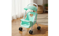 Doll and Pushchair Set Encourages Nurturing Toy Pushcart Great Gift Infant Toy Pram Set for Girls, Young Children, Role Playing