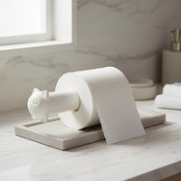 No-Drill Installation Cat Toilet Paper Holder Space-Saving Design Retractable Cat Tissue Holder for Children, Kitchen