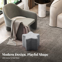 Soft and Comfortable Star-Shaped Pouf Thickly Padded Small Stool Multi-Functional Floor Seating Stable Structure for Toddlers, Families, Living Room, Playroom, Entryway, Nursery