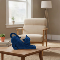 Stretching Cat Figurine Decorative Lounging Cat Statue Home Decor for Simple Decor Lovers, Living Room
