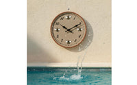 Anti-Fog Bee Garden Wall Timepiece Moisture-Proof Outdoor Wall Timepiece Quartz Movement Home Decor Large Face for Poolside, Bathroom