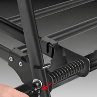 Upright Foldable Bike Stand Floor-Standing Foldable Two-Wheeler Stand Space-Saving Bike Rack with Folding Button Portable for Cyclists, Commuters, Garage, Indoor, Apartment
