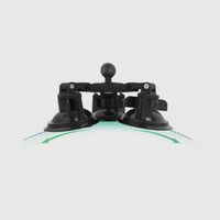 Triple Suction Cup Mount Adjustable Suction Cup Mount with Ball Joint Low-Profile Bracket for Drivers