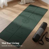 Shock Absorbing Exercise Mat Professional Grade PU Rubber Exercise Mat Thick Cushioning Two-Layer Layer for Professionals, Beginners, Home Use, Gym
