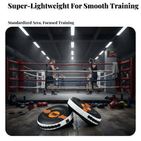 Ultralight Muay Thai Precision Target Lightweight Boxing Hand Target Microfiber Leather Round Striking Pad Shock Absorbing for Combat Artists, Fitness Enthusiasts, Athletes, Training, Gym, Dojo