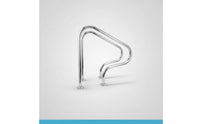2 Pieces Rustproof Pool Handrail Corrosion-Resistant Swimming Pool Handrail Cylindrical Hardware Sturdy for Hotel Operators