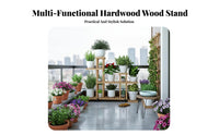 Space Saving Multi-Tier Flower Rack Large Capacity Plant Stand Sturdy Construction Display Shelf Heavy-Duty for Aquarium Hobbyists, Apartment Dwellers, Living Room, Indoor, Balcony, Bedroom