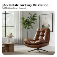 Vintage design Upholstered rotating Armchair mid-1900sera Modern Design rotating Armchair Padded paddings Single Sofa Plush Comfort for Readers, Adults, Homeowners, Living Room, Balcony, Home Office, perusing corner