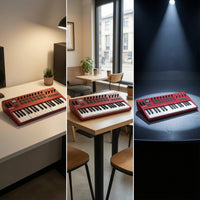 Compact 37-Key MIDI Keyboard Desktop 37-Key MIDI Controller Low-Profile Music Production Keyboard Assignable for Beatmakers, Home Studio, Beat Making