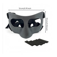 Impact-Resistant Athletic Face Guard Adjustable Straps Molded Face Guard Mm Pads for Basketball Training