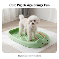 Indoor Dog Potty Tray Anti-Spray Dog Litter Box with Mesh Puppy Training Toilet Large Capacity Mesh Training Toilet
