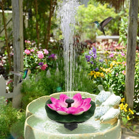 Bird Bath Water Feature with Lotus Flower Design, Built-in Pump Powered Decorative Water Feature, Brushless Motor for Garden Decoration