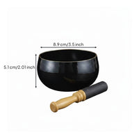 Deep Deep Tone Mindful Movement Meditation Sound Bowl Artisan-Made Tibetan Singing Bowl Set Standing Bell for Meditators, Relaxation