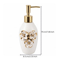 Ceramic Soap Dispenser Floral Liquid Soap Dispenser Pump Head Washroom Accessory
