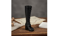 Cutout High Heel Boots 1/6 Scale Long Boots PU Leather for Collection