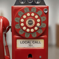 Retro Design Vintage Audio Message Recorder Coiled Cord Rotary Phone Recorder Glossy Rotary Telephone Decorative