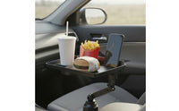 Car Cup Holder Tray Table Adjustable Vehicle Tray with Phone Slot Universal for Drivers, Commuters