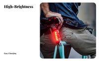 High Brightness LED Bike Tail Light Multi-Mode Rechargeable Cycle Rear Light Long Battery Life for Adults, Kids, Commuting, Helmet, Hiking