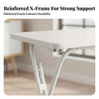 Space-Saving Foldable Computer Desk Installation-No-Assembly Fold-up Writing Desk Lightweight Portable Table Multi-Purpose for Students, Apartment Dwellers, Telecommuting Workers, Bedroom, Small Areas, Study Room