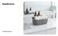 Woven Basket Japanese aesthetic Woven Basket Set Handwoven for Living Room, Students