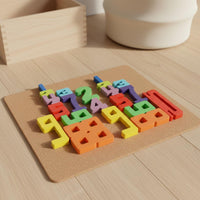Learn Through Play Wooden Number Stacking Blocks Natural Wood Colorful Wooden Number Activity Fine Manual Dexterity Skill Development Early Education Stacking Game Polished Edges for Toddlers, Preschoolers