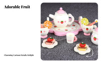 Tea Party Set Durable Wood Build for Toddler Role Play