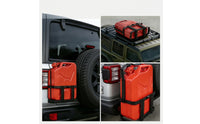 Heavy-Duty Jerry Can Holder Steel Jerry Gas Can Holder Metal Carrier Rugged for Motorcycles