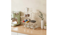 Cup Storage Rack Space-Saving Mug Organizer Coffee Mug Holder Desktop Coffee Station Organizer Sturdy for Kitchen, Bar