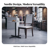 Modern Minimalist Design Upholstered Wooden Chair Sturdy Wood Legs Tufted Backrest Chair High-Density Foam Cushion Dining Furniture Ergonomic Design for Restaurant Owners, Hotel Managers, Interior Designers, Kitchen, Cafe, Living Room, Reading Nook