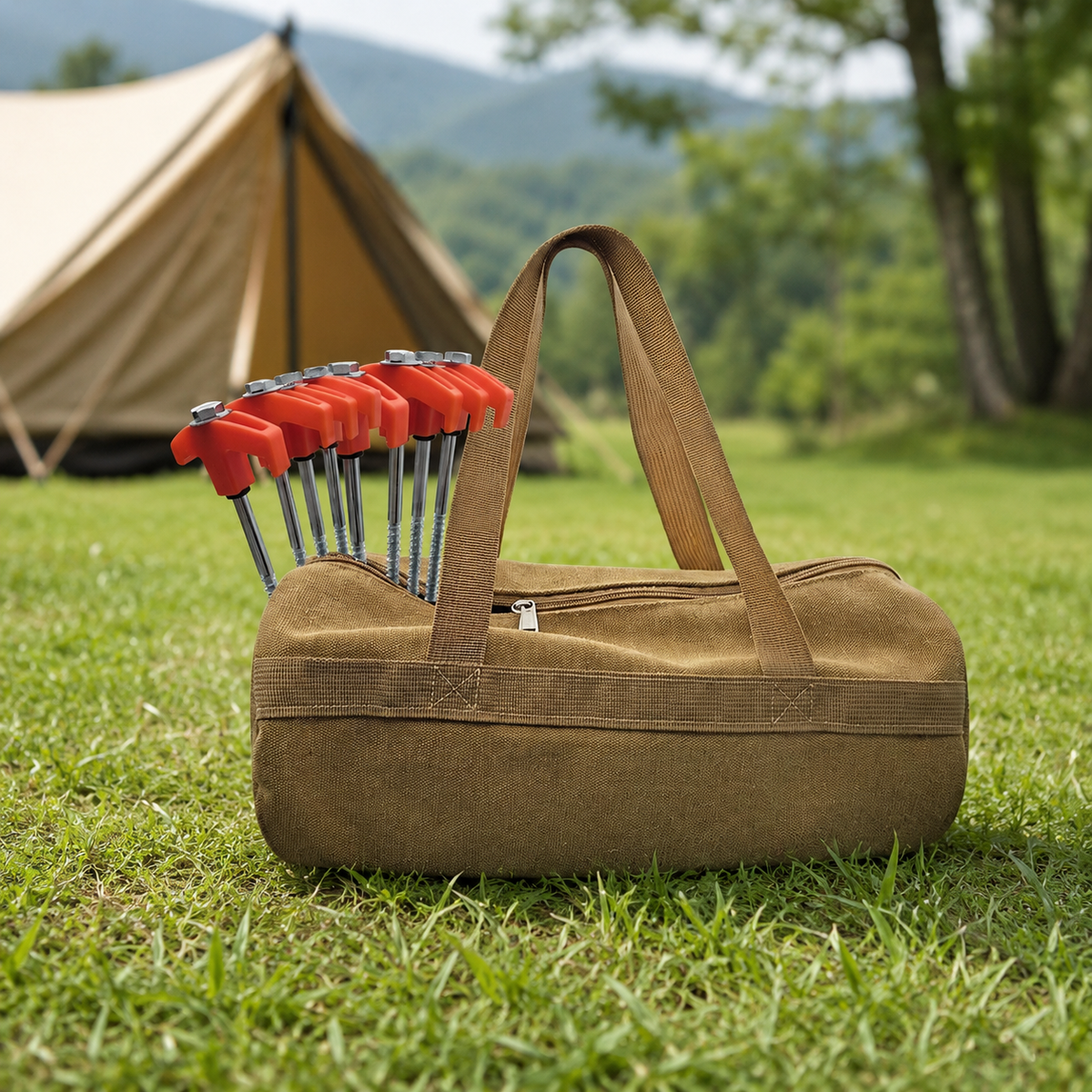 tent stakes with carry bag