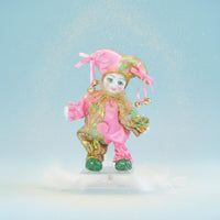 Festive Doll Collectible Clown Figurine Handmade Look for Gift Giving