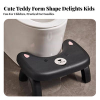 Anti-Slip Folding Toilet Footrest Heavy Duty Foldable Cartoon Squatting Stool Stable Structure Bathroom Accessory Portable for Children Women, Seniors, Home, Potty Training, Travel