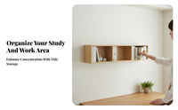 Wall-Mounted Cubby Shelf Japanese Design Multi-Compartment Wall Organizer