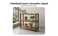 Anti Multi-Tier Planter Rack Freestanding Plant Stand Space-Saving Flower Pot Holder Simple Design for Gardeners, Apartment Dwellers, Homeowners, Balcony, Indoor, Living Room, Garden