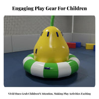 Multi-Activity Inflatable Castle sphere Pit Compatible Multi-Activity Obstacle Course Includes Slide and Seesaw vividly Colored