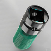 5 Pieces Textured Grip Telescopic Converter Head Knurled Wrench Adapter Head Metal Body