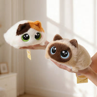 Stuffed Cat Small Cat Plushie Soft Chubby for Children, Desk, Bedside Table
