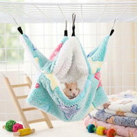 Double Layer Hammock Rat Hammock, Skin-Friendly Hammock for Rat Toys and Accessories for Cage, Fleece Hanging Bed for Chinchilla and Sugar Glider
