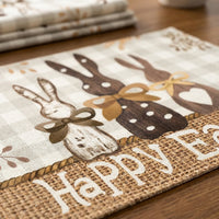 Eucalyptus Eggs Easter Placemats Set of 4, 12x18 Inch Spring Seasonal Table Mats Easter Placemat Decorative Easter Bunny for Party Kitchen Dining Decoration