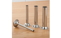 4 Pieces Stainless Steel Sausage Stuffing Tube Metal Sausage Stuffer Tube Polished Hardware Heavy-Duty for Butchers, Home Cooks, Diyers, Meat Processing, Kitchen