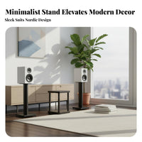 Adjustable Feet Floor Speaker Stand Shock-Absorbing Universal Speaker Stand Heavy Duty Audio Accessory Optimal Listening Height for Audiophiles, Living Room
